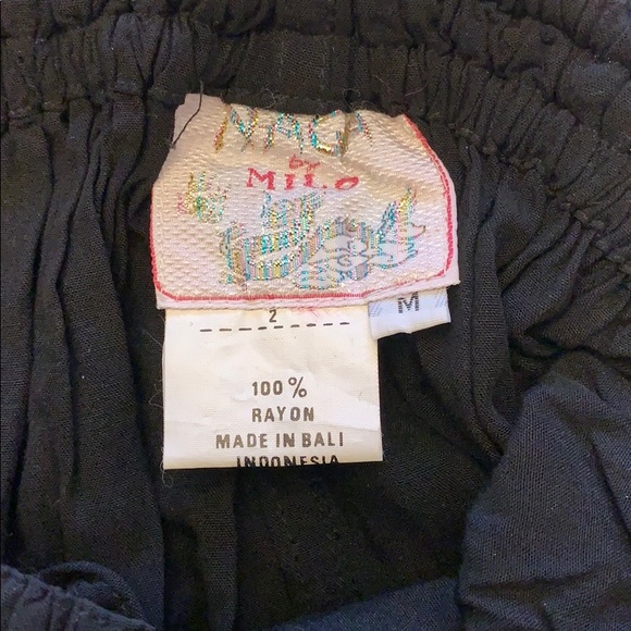 Vintage 80s Balloon Black MC Hanmer-Style Pants - Picture 3 of 4